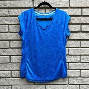 Nike Dri-Fit Shirt Short Sleeve Blue Size M